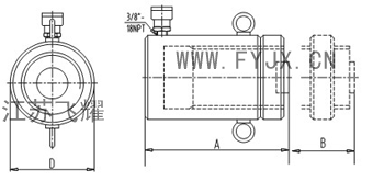 機(jī)械式螺母鎖定千斤頂結(jié)構(gòu)圖