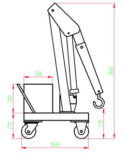 配重式液壓吊車示意圖
